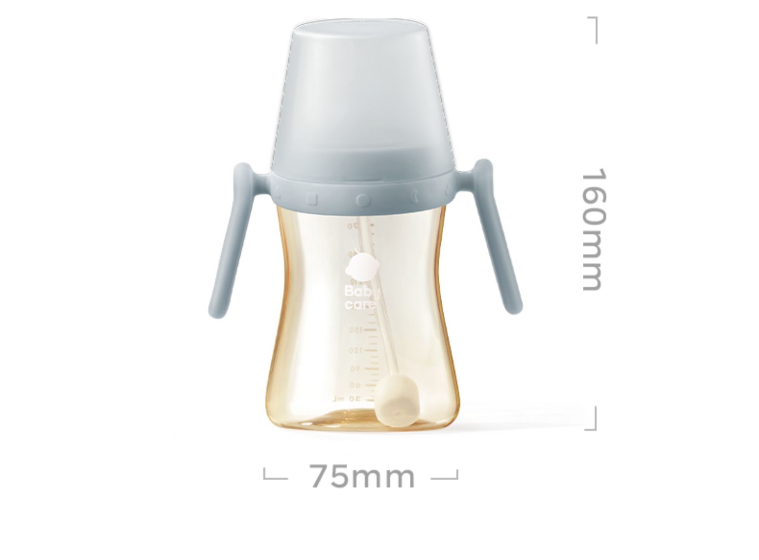【中國直郵】Bc Babycare 歪頭吸管奶瓶1-2歲3歲以上大寶寶防脹氣PPSU奶瓶斷奶神器