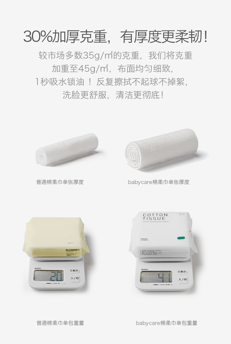 Khăn bông cho bé Babycare Khăn bông ướt và khô dày Khăn giấy ướt 20 bơm * 1 gói khăn giấy gấu trúc