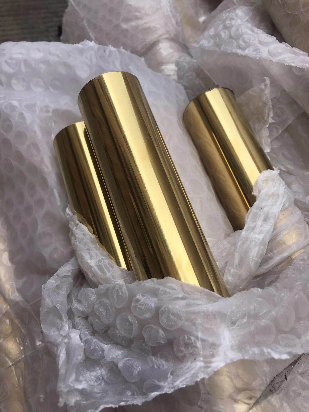 304 stainless steel bright golden round tube 22 25 28 30 32 35 40 42 yellow titanium alloy home high-end decoration