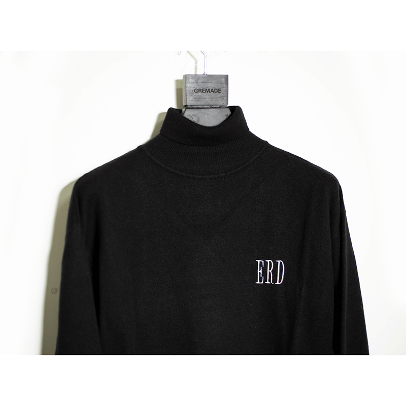 MadeByGuTM E.R.D Áo len dệt kim đầy đủ len áo cổ lọ nam