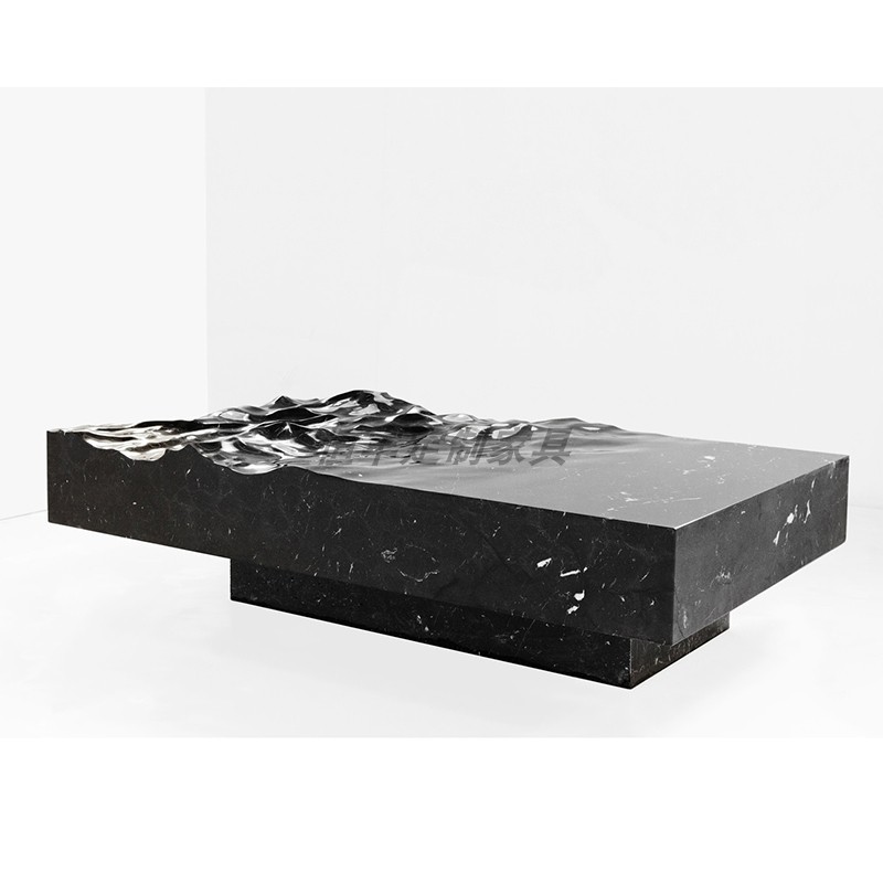 Creative Light Luxury Zen tea table Table designer Customized Water Corrugated Fiberglass Profiled toasted Painted Tea Table