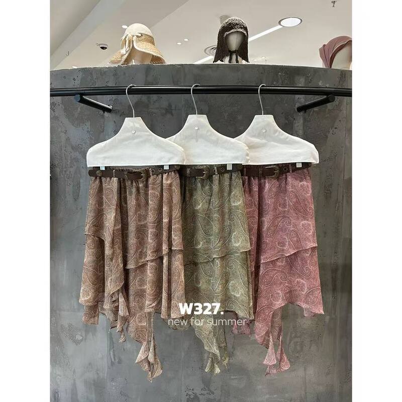 Fan Enqi【Thirteen Lines At@Ready Stock】Run 06.13 Women's Skirt # 95927 with Belt New Style 2026 Fan Enqi【Thirteen Lines At@Ready Stock】Run 06.13 Women's Skirt # 95927 with Belt New Style 2026