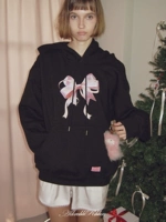 Черная толстовка с капюшоном, свободный крой