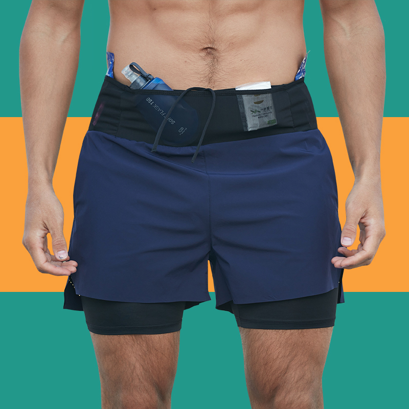 Marathon Professional Running Shorts, Sports-Specific, Can Hold a Phone, Quick-Dry, Men's Waistband Pocket, Waist Bag
