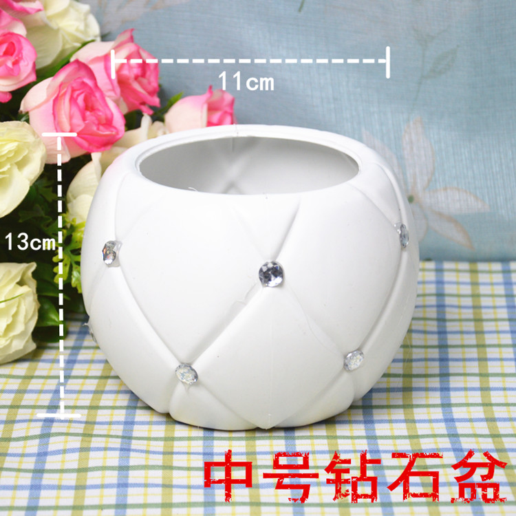Sản phẩm mới trên màn hình cắm hoa cắm hoa chậu hoa kim cương bằng nhựa tự làm handmade vớ hoa bán nóng - Vase / Bồn hoa & Kệ cây treo ban công