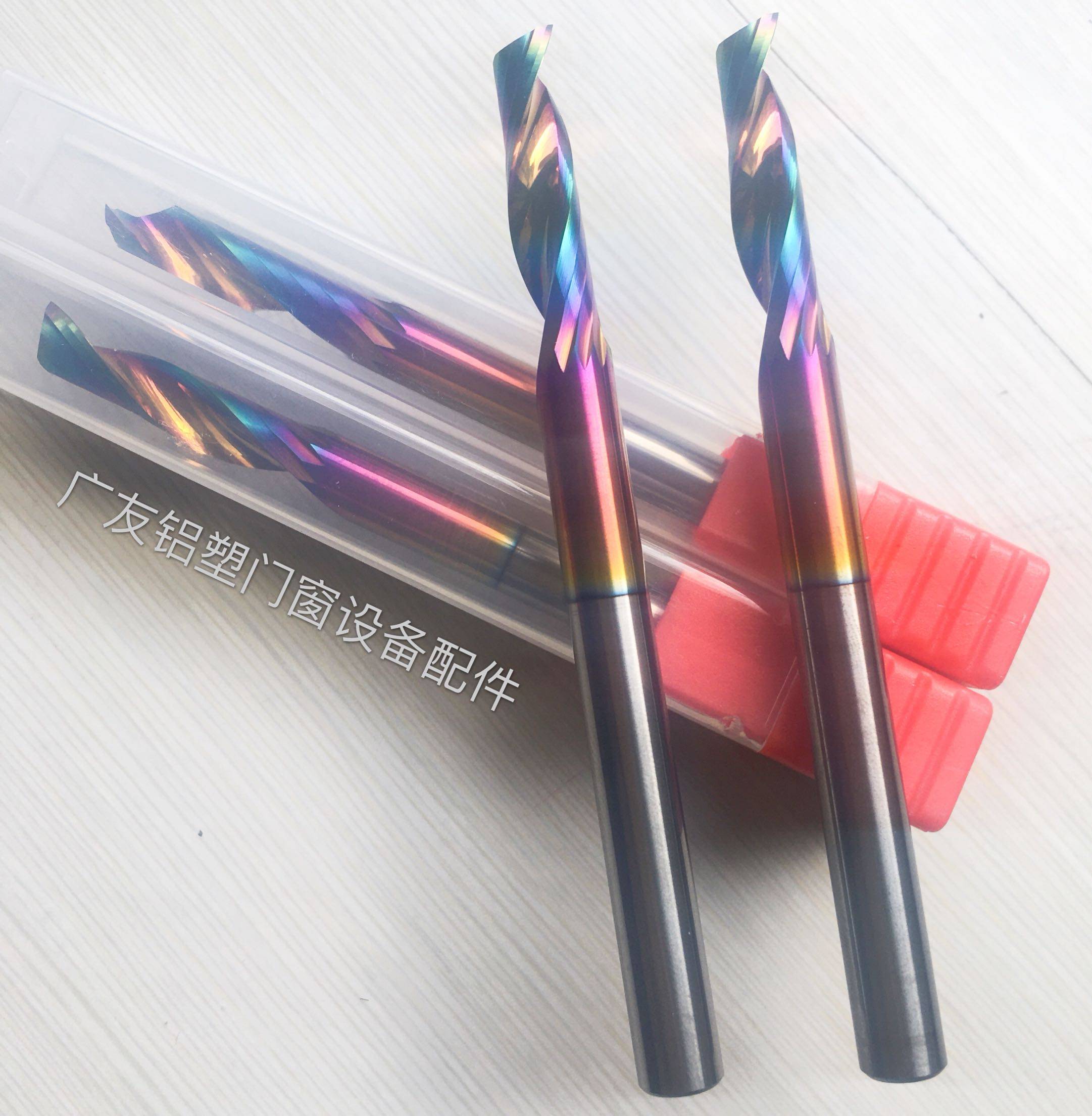 Imported CNC 8mm tungsten steel coating single-edged profiling milling cutter broken bridge aluminum alloy doors and windows profile unlocking hole drill bit