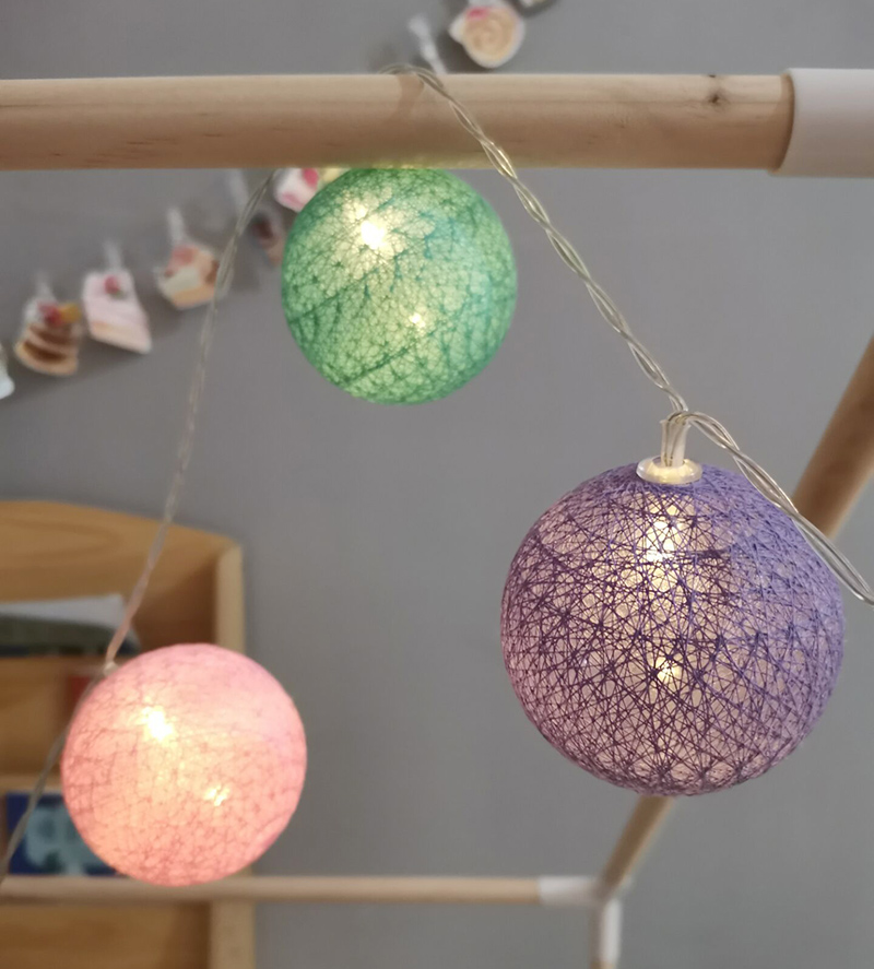 Tent decoration lights cotton ball lights baby room lights party festival lanterns ball lights birthday gifts