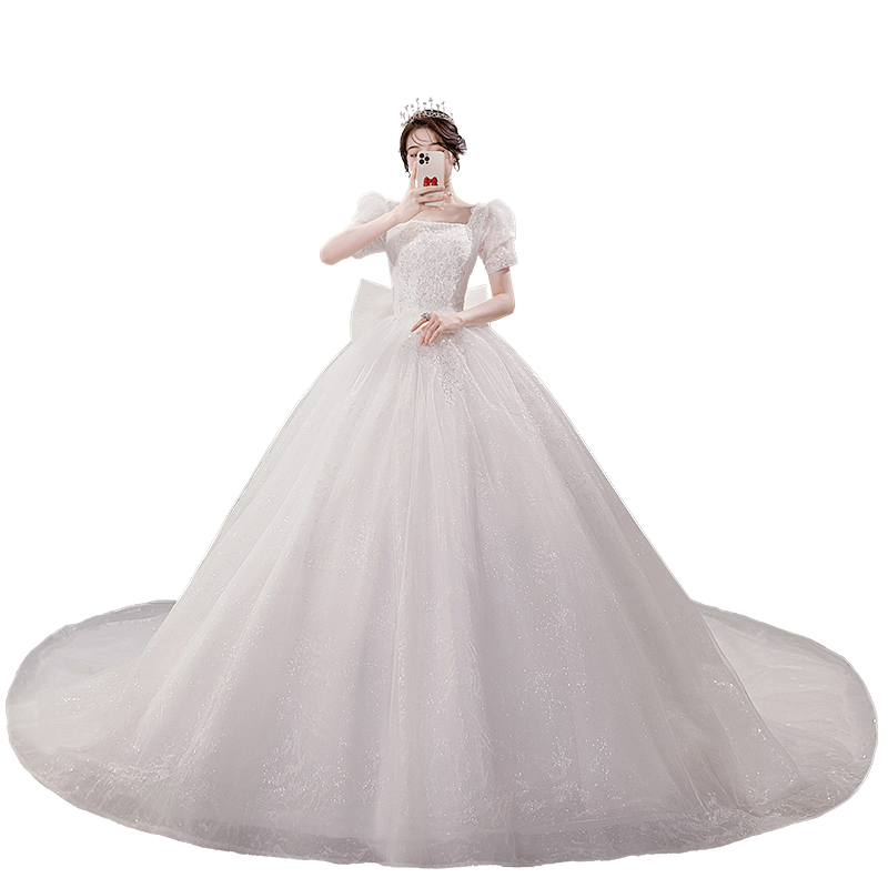 French main wedding dress 2024 new bride's escape princess goes out to go out to gauze a small pregnant woman with high sense of high -level sense 2023 French main wedding dress 2024 new bride's escape princess goes out to go out to gauze a small pregnant woman with high sense of high -level sense 2023