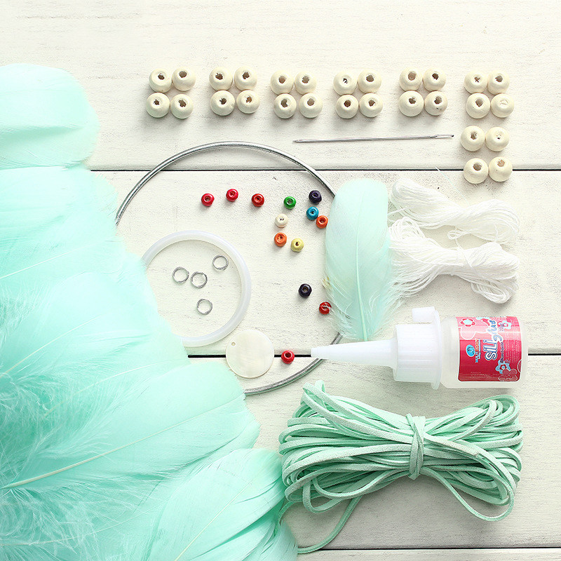 Dreamcatcher DIY material pack handmade wind chimes hanging pendant Indian feather dream net holiday birthday gift
