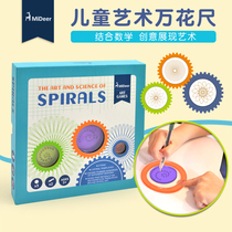 Mideer Milu multi-functional ever-changing kaleidoscope childrens DIY painting template creative text tool art set