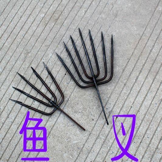 Iron harpoon head old-fashioned handmade harpoon stainless steel head telescopic rod plug fish artifact plug fish fish plug steel fork five-tooth thorn