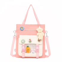 Remedial bag portable remedial book bag men and women hand carry childrens canvas bag student light school bag art zipper multi-layer