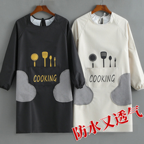 Overcoat mens kitchen apron with sleeves waterproof and oil-proof new 2022 Wei skirt female bib adult cooking home