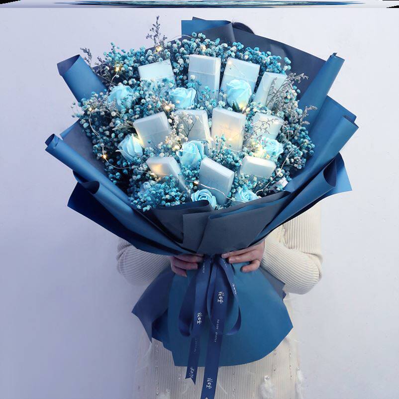 Boyfriend's bouquet gift box full of stars and smoke birthday gift confession men and girls creative gift box Douyin