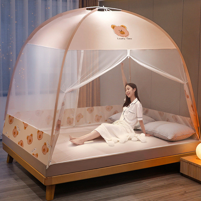 2021 new foldable anti-cat bed mosquito net net summer home 12m bed dust-proof roof without bracket