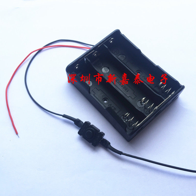 18650 parallel battery box with red and black line with switch Lithium battery box 3 with line with switch battery box