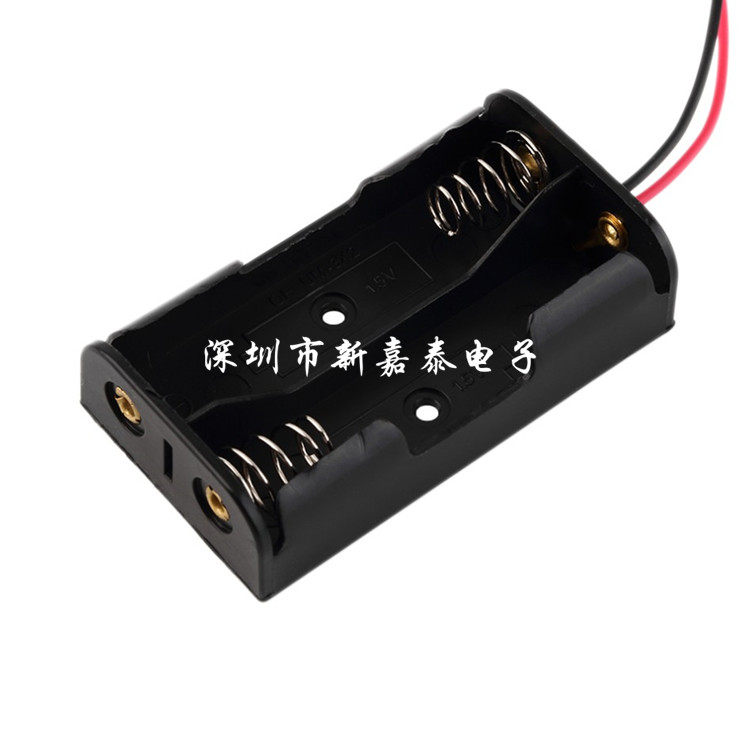 5 Number of 2 sections No cover battery case AA Type of two battery seats flat row 3V with red black wire battery compartment