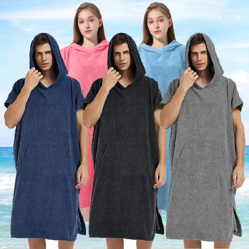 Quick-Drying Bath Towel Can Be Worn as a Swimming Robe, Warm Robe for Men and Women, Couple's Surfing and Diving Poncho, Towel Clothing for Hot Springs