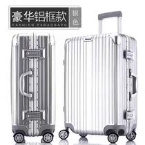 Aluminum frame trolley case anti-impact metal angle universal wheel tie rod suitcase for men and women
