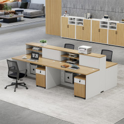 Desk Modern Minimalist Office Staff Desk and Chair Combination Double 4-Person 6-Person Workstation Screen Deck