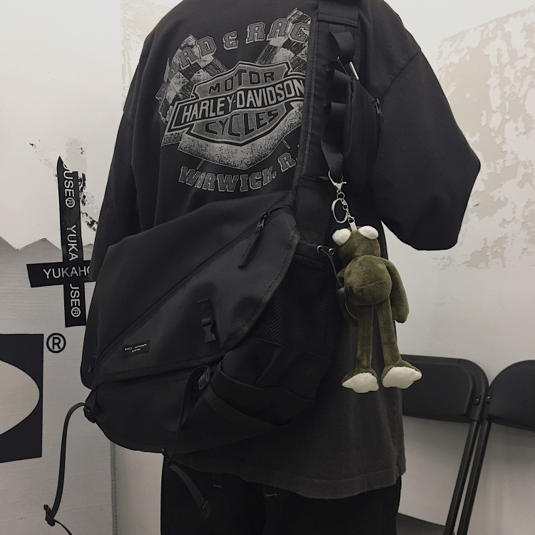 YUDOUDOU trendy brand large-capacity messenger bag men and women street Harajuku functional bag ins shoulder bag tooling bag men