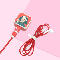 OPPO RENO2 data cable protective case reno2 mobile phone charger sticker ins cute girl earphone storage