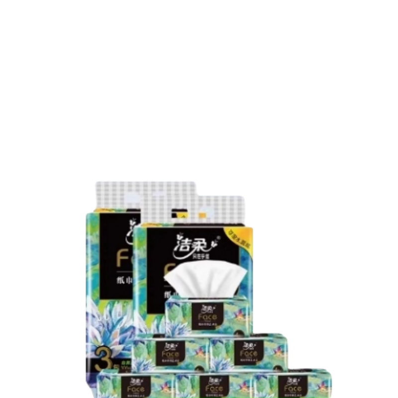 洁柔艺术油画抽纸餐巾纸100抽3包2提装