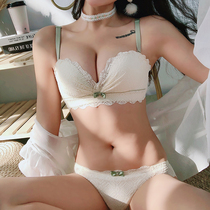 Year of the Ox red half cup underwear women gather adjustment type bra no steel ring collection back milk anti-sagging sexy bra set