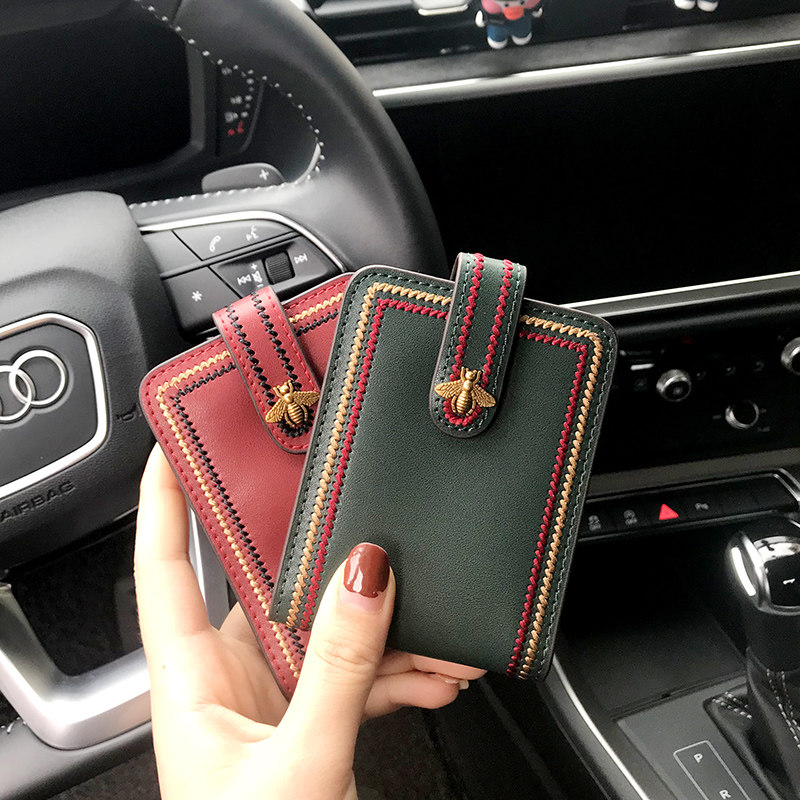 Motor vehicle driver's license leather cover driver's license protection personality creative female fashion driving two-in-one leather document set