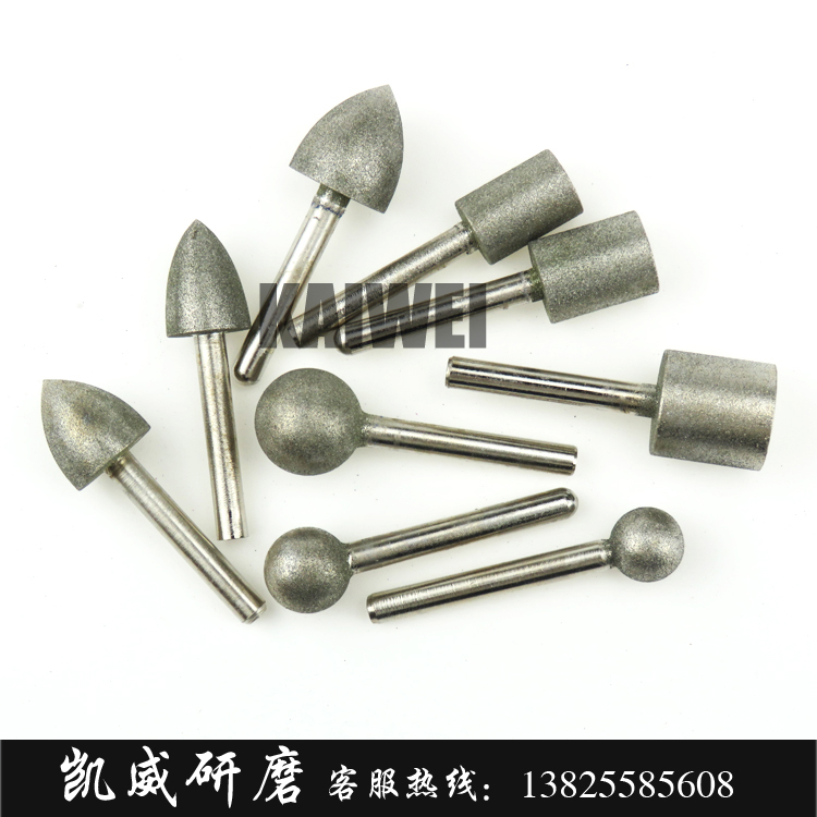 6mm shank diamond fine sand cylindrical grinding head electric mill grinding head stone jade peeled engraving knife