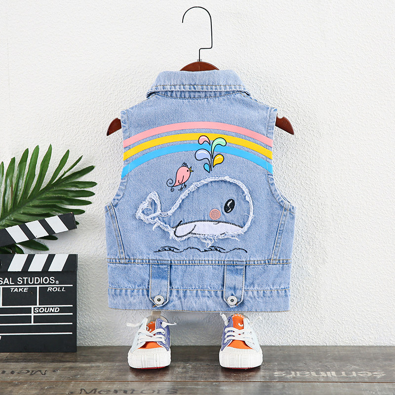 Children's waistcoat waistcoat spring autumn 2021 new 1 baby vest 3 Hugh 4 idle 5 girls 6 Campers 7 year old girl with horse clamping tide