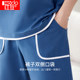 ເຮືອນ Hongdou ແທ້ຈິງ 100% ຝ້າຍຕ້ານເຊື້ອແບັກທີເຣັຍພາກຮຽນ spring ແລະ summer ຄູ່ນອນ pajamas ຝ້າຍແຂນສັ້ນເຄື່ອງນຸ່ງຫົ່ມເຮືອນຊຸດທີ່ສາມາດໄດ້ຮັບການໃສ່ນອກ