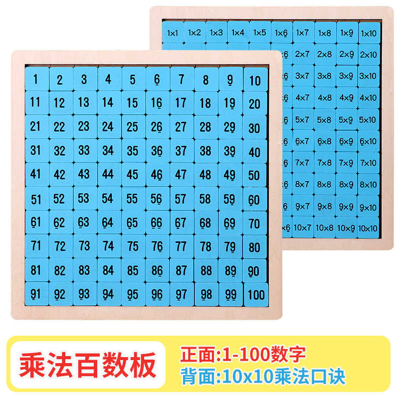 蒙氏数学教具百数板儿童算数神器加减法一年级教学用具乘法口诀表