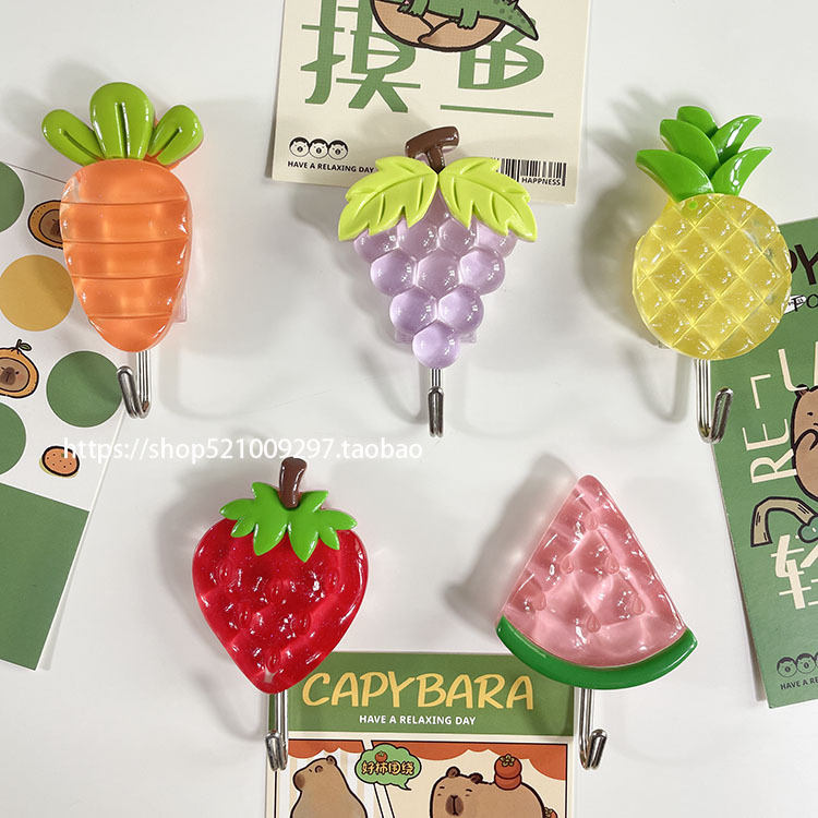 Large Luminous Fruit Creative DIY Strong Adhesive Hook for Wall Hanging, Traceless, Heavy-Duty, No-Drill Bathroom Sticky Hook Large Luminous Fruit Creative DIY Strong Adhesive Hook for Wall Hanging, Traceless, Heavy-Duty, No-Drill Bathroom Sticky Hook