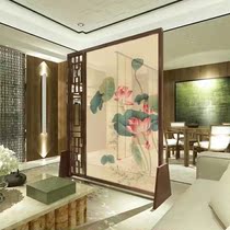 Clad painting clip Juan glass clip Lotus Glass ink painting landscape painting clip silk screen partition wardrobe door clip wire