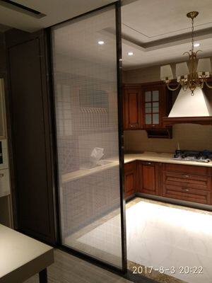 Clip Silk White Plaid Screen Partition Glass Clip Juan Clamp Painting Glass New Chinese Landscape Painting Clip Silk Glass Screen