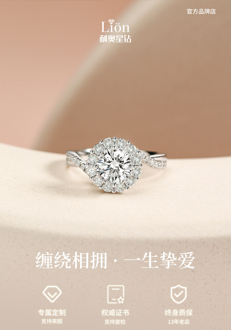 Кольцо Leo Star Diamond белое золото 0.5 карат