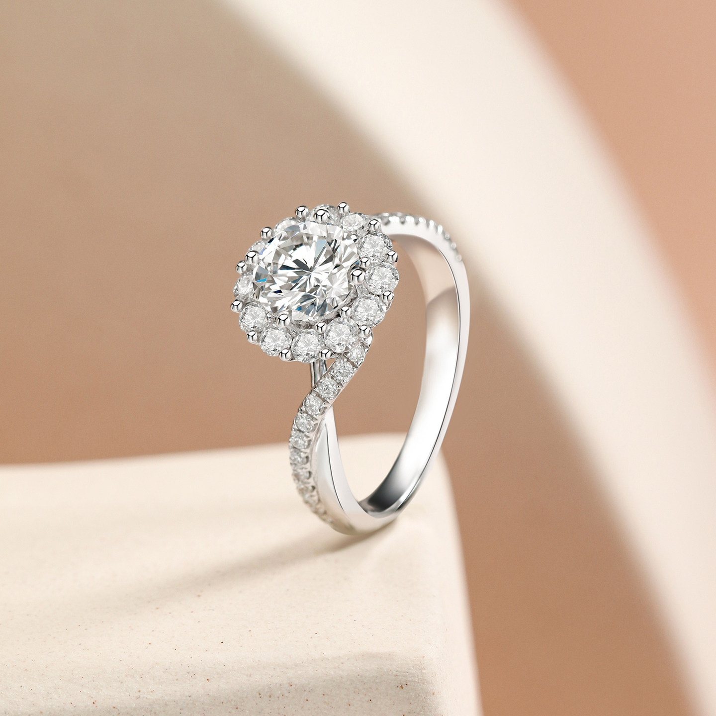 Кольцо Leo Star Diamond белое золото 0.5 карат