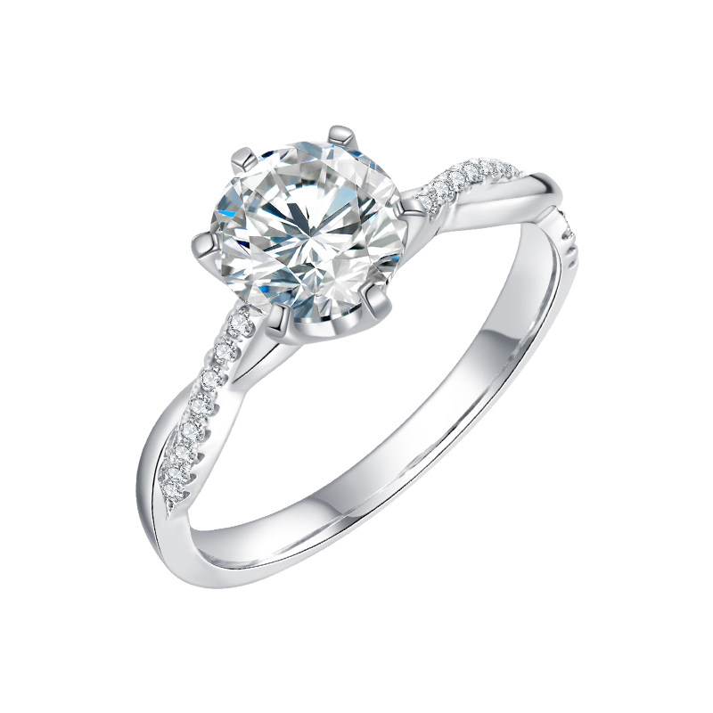 Кольцо Leo Star Diamond белое золото снежинка 0.5 карата
