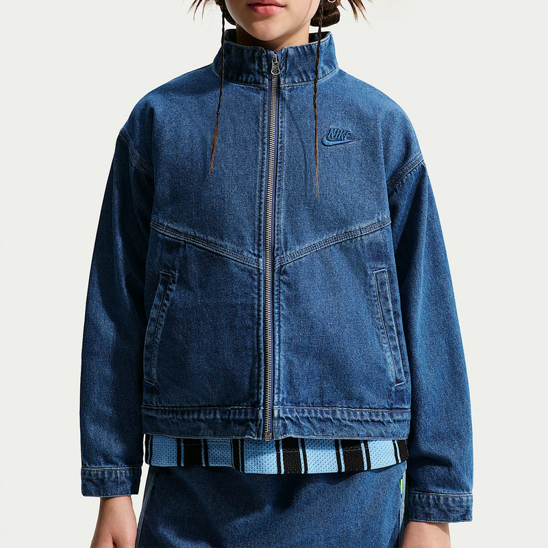 Nike Sportswear Collection Windrunner Big Kids' Denim Jacket