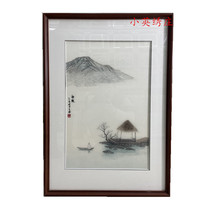 Pure handmade new boutique Suzhou embroidery painting Su embroidery finished product hanging painting Xuanguan decoration painting 4060 landscapes