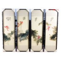 Pure handmade new boutique Suzhou embroidery painting Su embroidery finished hanging painting porch decorative painting 3080 Lotus