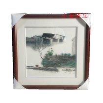Pure handmade new boutique Suzhou embroidery painting Su embroidery finished product hanging painting Xuanguan decoration painting 3535 Shuixiang