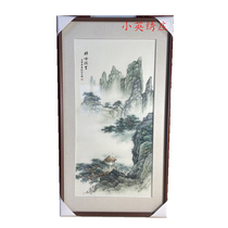 Pure handmade new boutique Suzhou embroidery painting Su embroidery finished product hanging painting Xuanguan decoration painting 50100 landscapes