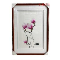 Pure handmade new boutique Suzhou embroidery painting Su embroidery finished product hanging painting Xuanguan decoration painting 4060 Yulan