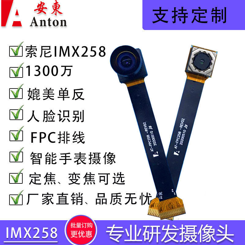 4K Sony HD 13 million Low illuminance FPC camera module IMX258 free of drive automatic smart watches Custom