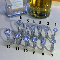 Marry Crown Ex-imitation USA Mossan Opening Ring Woman Plated pt950 Eight Heart Eight Arrow Sparkling Wedding Finger