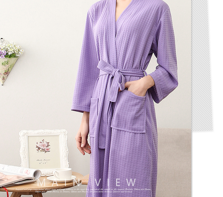 Áo ngủ nam mỏng phần đẹp thẩm mỹ viện áo choàng tắm nữ mùa hè khách sạn hấp thụ nước và nhanh chóng làm khô áo choàng đôi mô hình dịch vụ nhà đồ ngủ quần áo ngủ