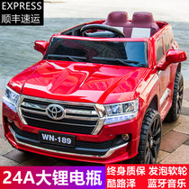 Childrens electric car four-wheel bikers biathlon cross-country remote control car baby Four-drive electric bottle car kid toy car