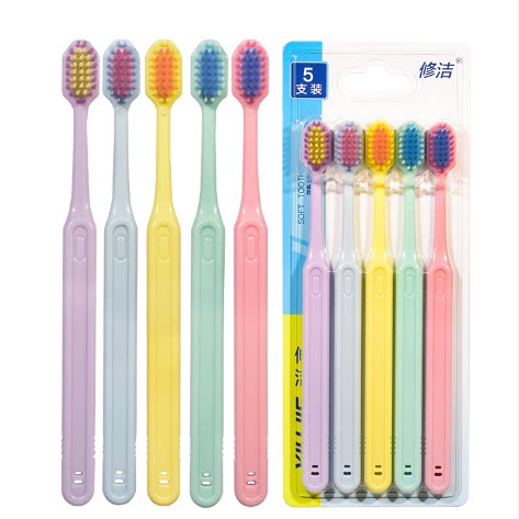 修洁成人牙刷家庭装软毛牙刷洁齿家庭装旅游携带男女士情侣M